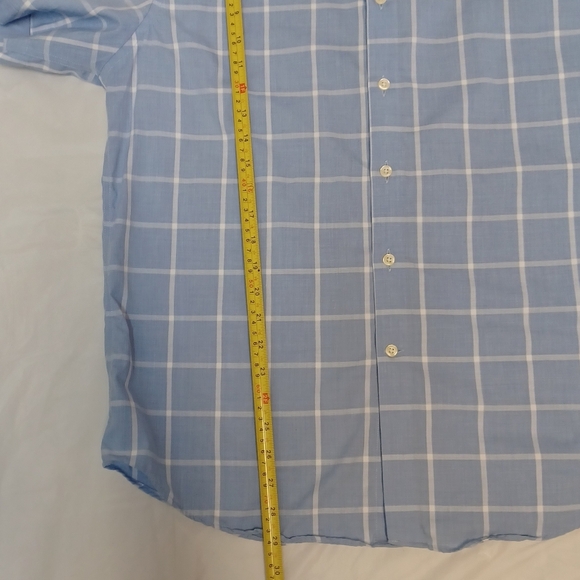 JOSEPH ABBOUD Men  SIZE L. Men's Blue Checkered Shirt - Picture 5 of 6